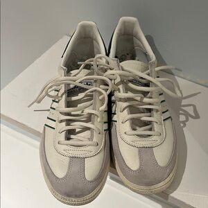 Adidas Men's Cream and Gray Sneakers